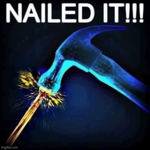 nailed it | image tagged in nailed it | made w/ Imgflip meme maker