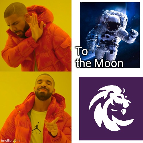 Drake Hotline Bling Meme | To the Moon | image tagged in memes,drake hotline bling | made w/ Imgflip meme maker