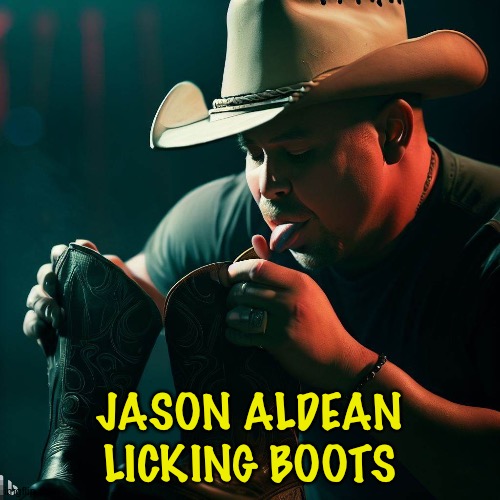 Lick 'em good and clean! | JASON ALDEAN LICKING BOOTS | image tagged in jason aldean licking boots | made w/ Imgflip meme maker