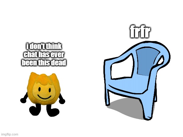 frfr i don't think chat has ever been this dead | made w/ Imgflip meme maker