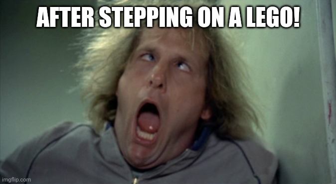 Scary Harry Meme | AFTER STEPPING ON A LEGO! | image tagged in memes,scary harry | made w/ Imgflip meme maker