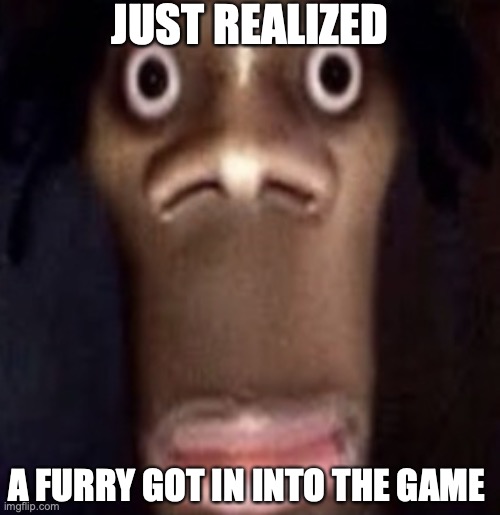 W o w | JUST REALIZED; A FURRY GOT IN INTO THE GAME | image tagged in quandale dingle | made w/ Imgflip meme maker