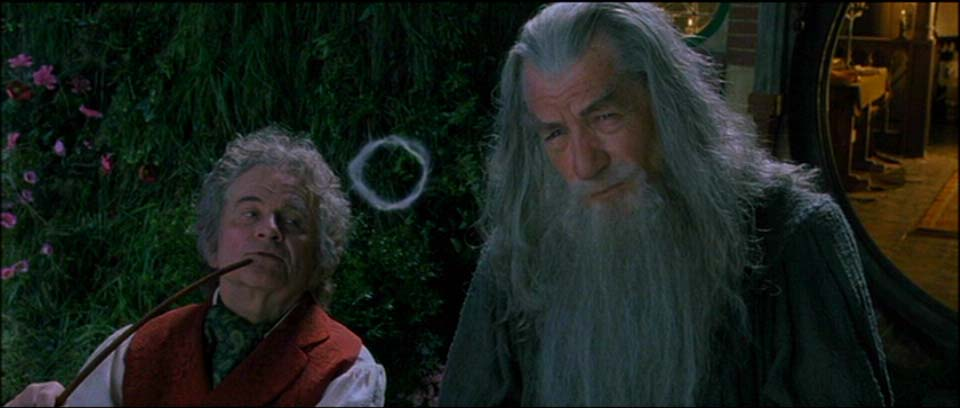 Bilbo and Gandalf Smoking Blank Meme Template