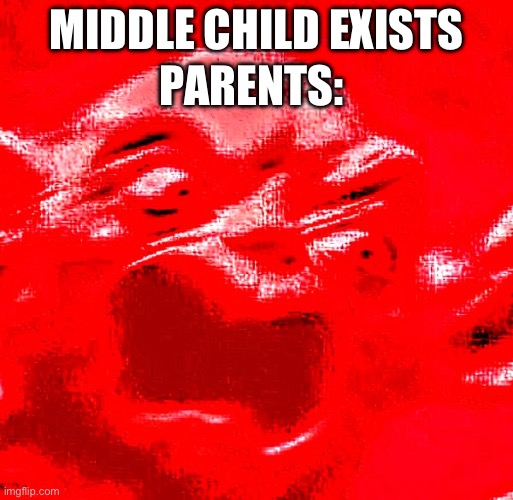 VERY LOUD SCREAMING | MIDDLE CHILD EXISTS PARENTS: | image tagged in very loud screaming | made w/ Imgflip meme maker