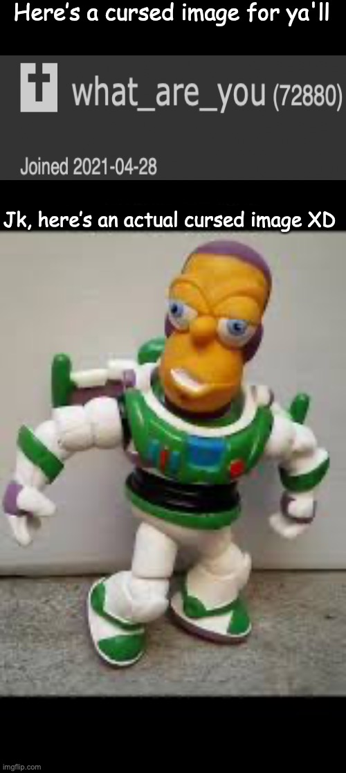 XD | Here’s a cursed image for ya'll; Jk, here’s an actual cursed image XD | image tagged in cursed image,homer simpson | made w/ Imgflip meme maker