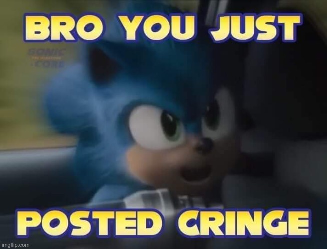 Sonic the Hedgehog Bro you just posted cringe | image tagged in sonic the hedgehog bro you just posted cringe | made w/ Imgflip meme maker