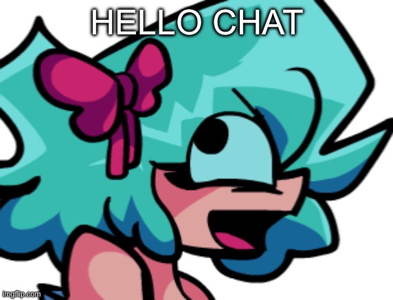 HELLO CHAT | image tagged in derpy miko | made w/ Imgflip meme maker