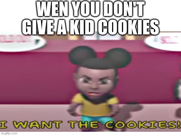 no  cookies 4 u | WEN YOU DON'T GIVE A KID COOKIES | image tagged in funny | made w/ Imgflip meme maker