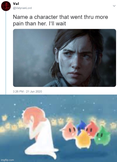 This story somehow managed to make me cry and I don’t cry very much yet this made me somehow | image tagged in name one character who went through more pain than her,mario | made w/ Imgflip meme maker