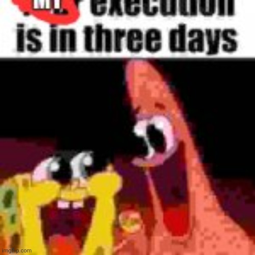 My execution is in 3 days | image tagged in my execution is in 3 days | made w/ Imgflip meme maker