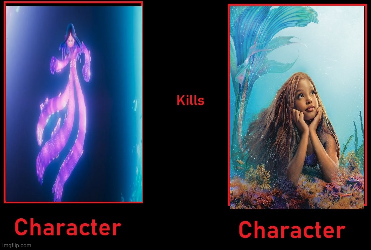 What if Ruby Gillman kills Live-Action Ariel? | image tagged in what if character kills character,ruby,kraken,the little mermaid,ariel | made w/ Imgflip meme maker