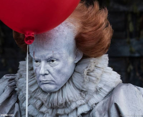 Pennywise Pound Foolish | image tagged in want some candy,clownshow,don't fear the creeper,parties over,maga,antichrist | made w/ Imgflip meme maker