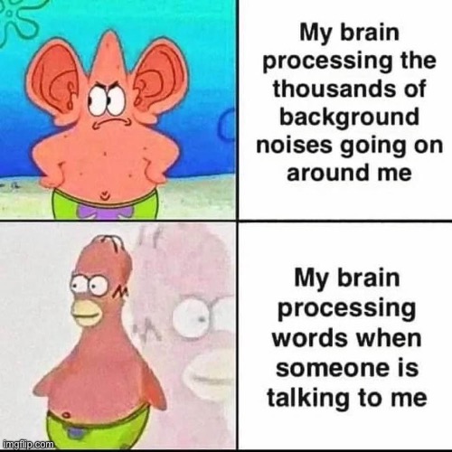 Autistic brain | image tagged in noise,brain | made w/ Imgflip meme maker