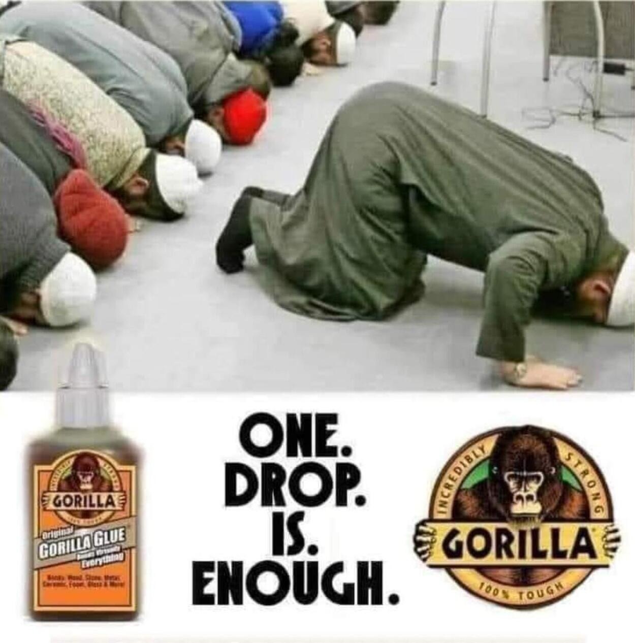 Just Like Brylcreem, a Little Dab'll Do Ya! | image tagged in brylcreem,gorilla glue,no more goat shaggers,goat love,goat sex | made w/ Imgflip meme maker