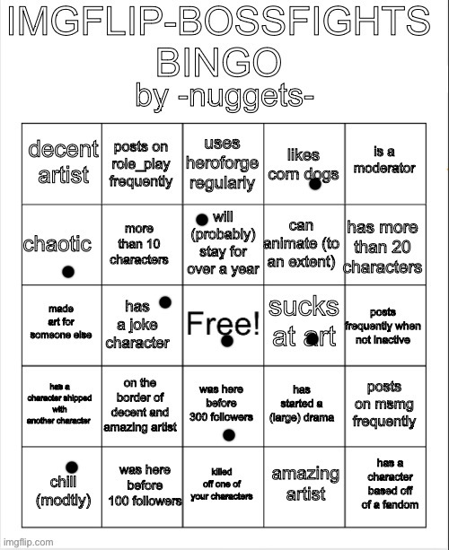 Bossfights Bingo | image tagged in bossfights bingo | made w/ Imgflip meme maker