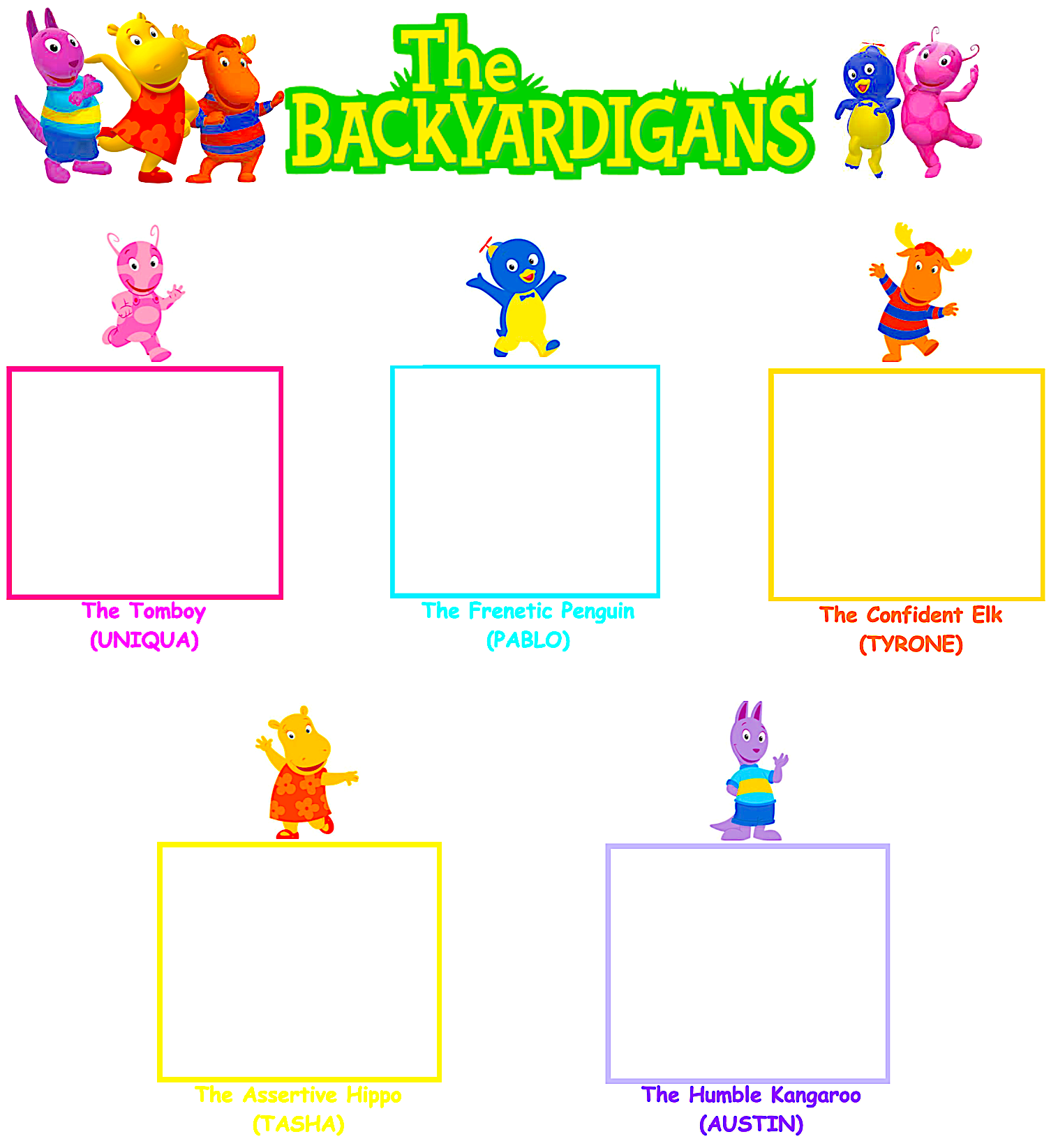 Backyardigans Cast Blank Meme Template