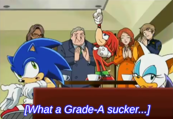 High Quality sonic what a grade a sucker Blank Meme Template