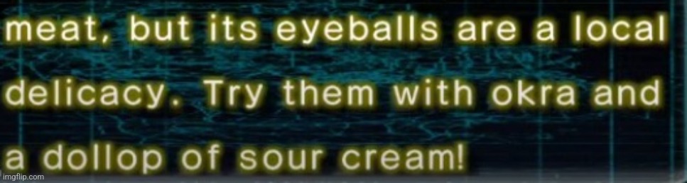 Bulborb Larva Eyeballs recipe | image tagged in bulborb larva eyeballs recipe | made w/ Imgflip meme maker