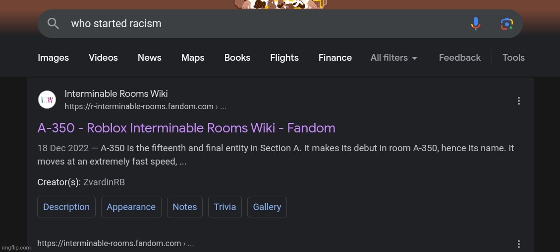 Screenshot to select your Interminable Rooms entity - Imgflip