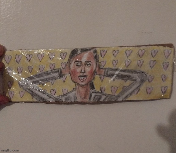 I made a bookmark of my crush | image tagged in art,bookmark,drawings,arts and crafts,crush | made w/ Imgflip meme maker