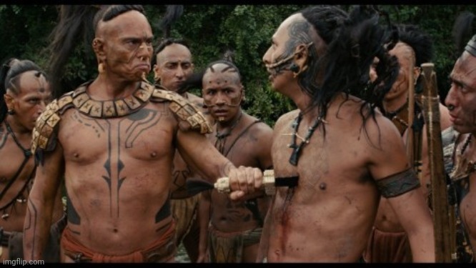 apocalypto chest stab savage bruh | image tagged in apocalypto chest stab savage bruh | made w/ Imgflip meme maker