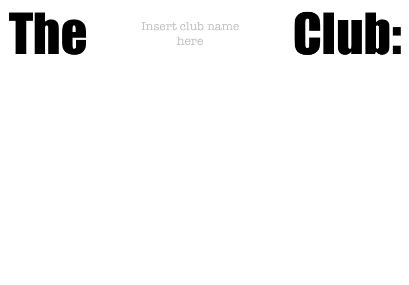 Fictional character club Blank Meme Template