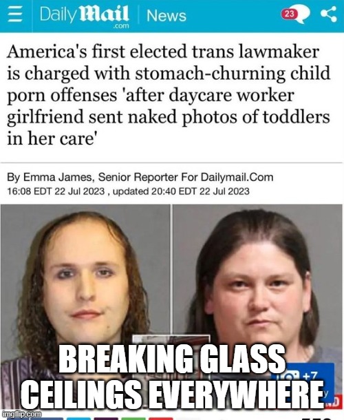 Trans Pedos | BREAKING GLASS CEILINGS EVERYWHERE | image tagged in pedo,pedophile,pedophiles,pedophilia,transgender,trans | made w/ Imgflip meme maker