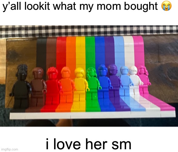 y’all lookit what my mom bought 😭; i love her sm | image tagged in lgbtq,lego | made w/ Imgflip meme maker