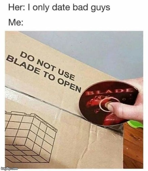 i am a threat to the law | image tagged in funny memes,memes,blade,box | made w/ Imgflip meme maker