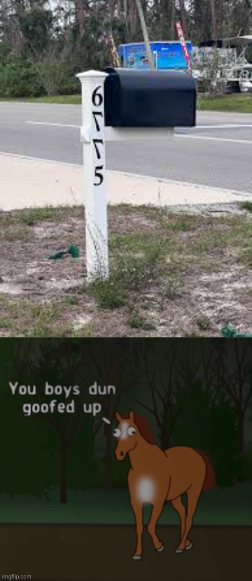 6775 | image tagged in you boys dun goofed up,mailbox,number,numbers,you had one job,memes | made w/ Imgflip meme maker