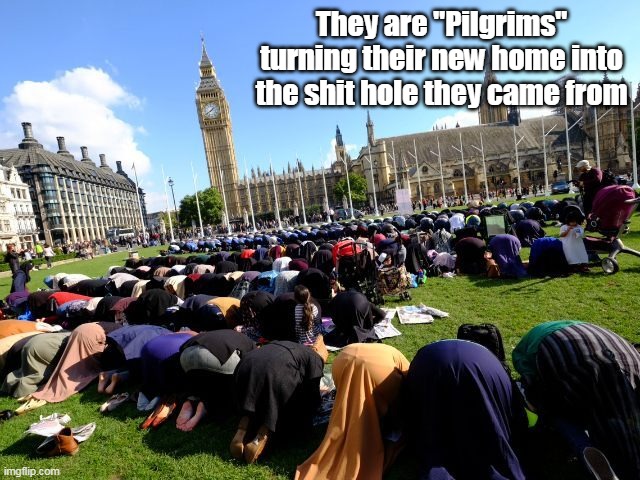 They are "Pilgrims" turning their new home into the shit hole they came from | made w/ Imgflip meme maker
