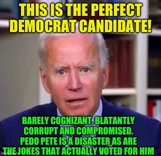 Uncle Joe for president of Marxist Merica | THIS IS THE PERFECT DEMOCRAT CANDIDATE! BARELY COGNIZANT, BLATANTLY CORRUPT AND COMPROMISED. PEDO PETE IS A DISASTER AS ARE THE JOKES THAT ACTUALLY VOTED FOR HIM | image tagged in slow joe biden dementia face,dopeface,i am not a crook,dementia dems | made w/ Imgflip meme maker