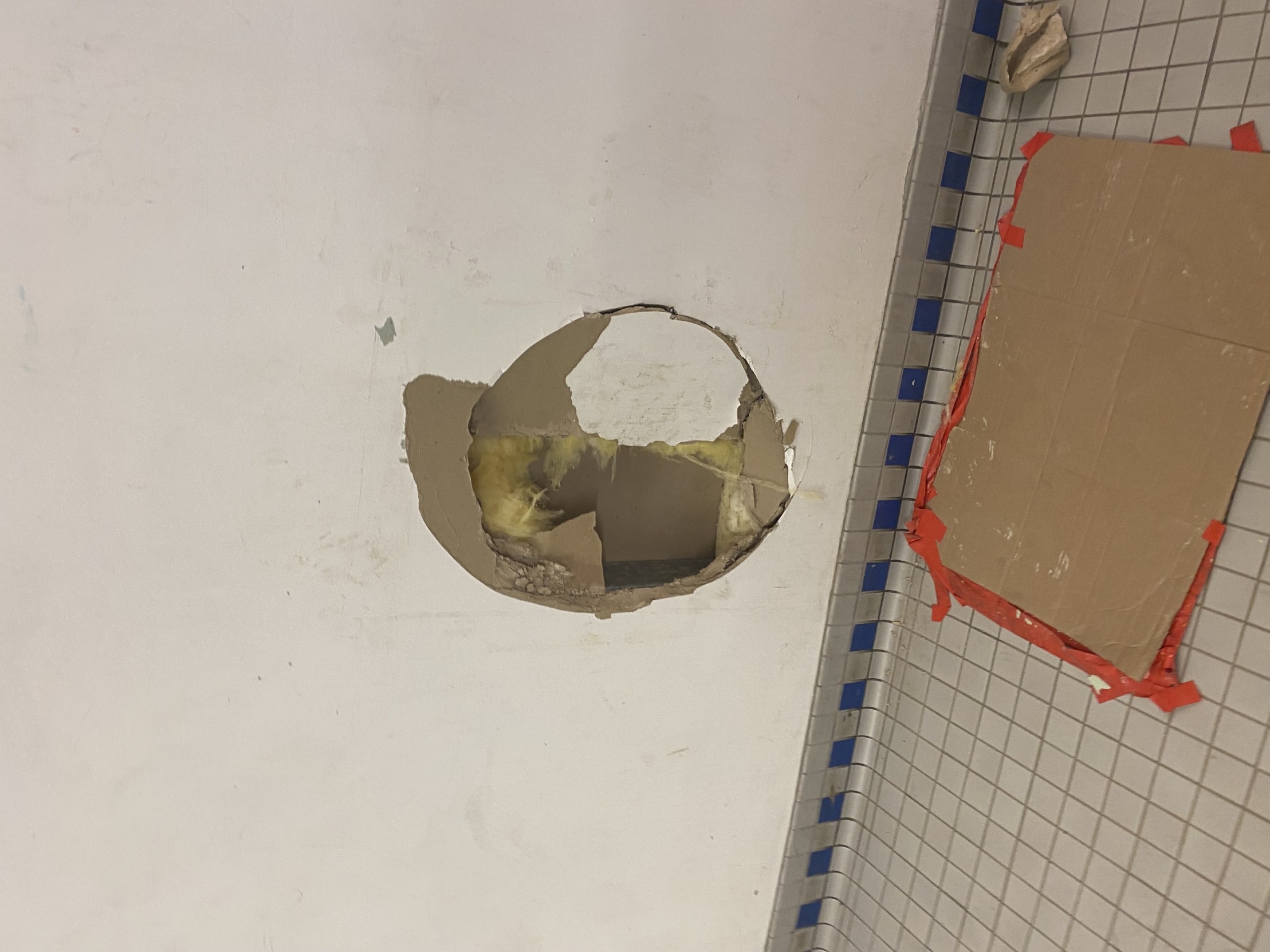 Hole in school wall Blank Meme Template