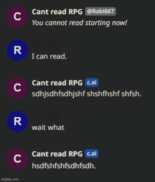maybe i cannot read. | image tagged in character ai,memes,ai | made w/ Imgflip meme maker
