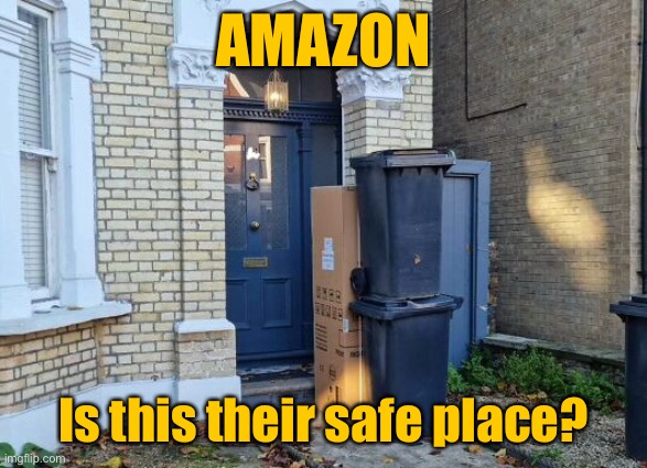 Amazon | AMAZON; Is this their safe place? | image tagged in safe place,how safe,is their safe place,fun | made w/ Imgflip meme maker