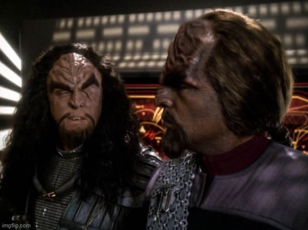 Martok and Worf | image tagged in martok and worf | made w/ Imgflip meme maker