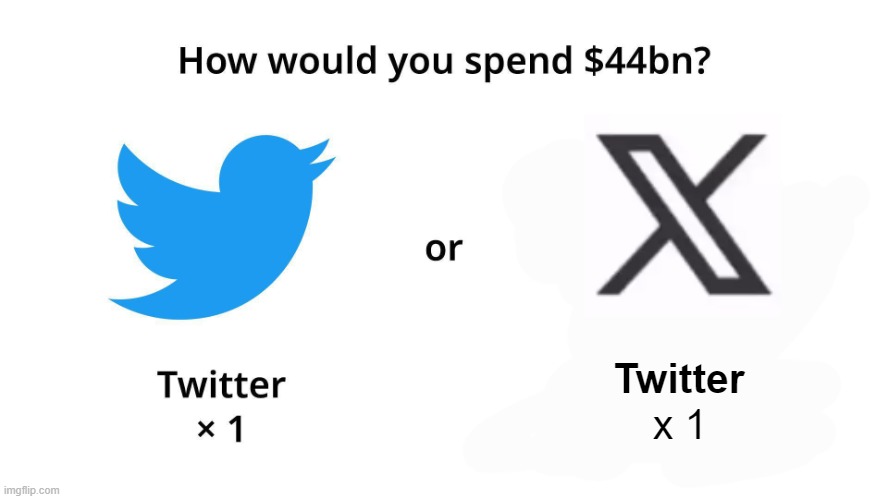 choose wisely | Twitter; x 1 | image tagged in how would you spend 44 billion | made w/ Imgflip meme maker