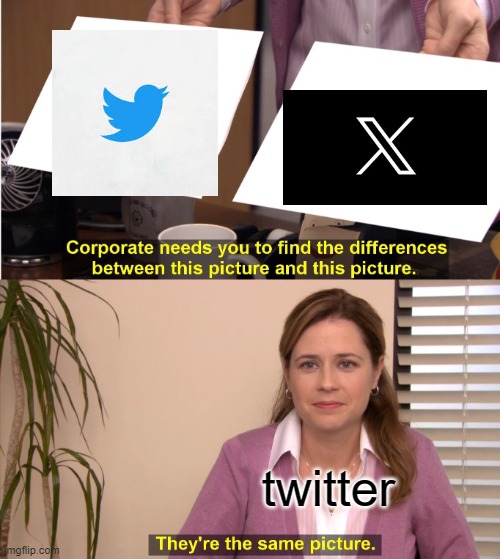 another meme about this yes x.com brings you to twitter, check out my video on x.com, wait. | twitter | image tagged in memes,they're the same picture | made w/ Imgflip meme maker