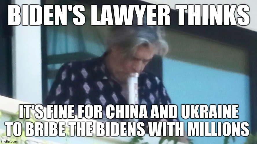 He must be high!! | BIDEN'S LAWYER THINKS; IT'S FINE FOR CHINA AND UKRAINE TO BRIBE THE BIDENS WITH MILLIONS | image tagged in joe biden,cocaine,hunter biden | made w/ Imgflip meme maker