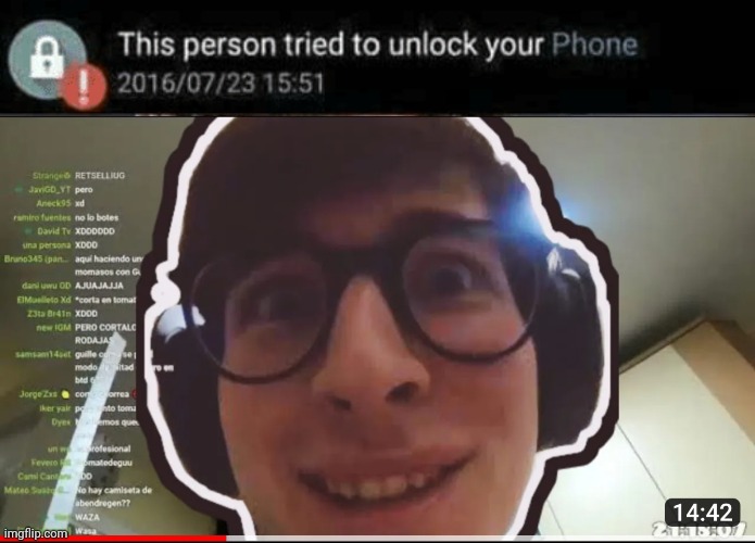 image tagged in this person tried to unlock your phone,spanish guy staring | made w/ Imgflip meme maker
