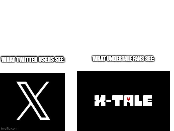 Am I wrong? | WHAT UNDERTALE FANS SEE:; WHAT TWITTER USERS SEE: | image tagged in twitter | made w/ Imgflip meme maker