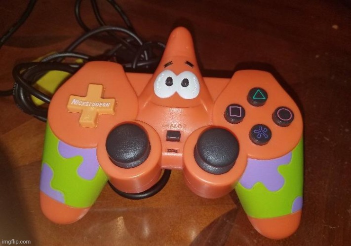 #2,885 | image tagged in cursed image,cursed,controller,patrick,words,joysticks lol | made w/ Imgflip meme maker
