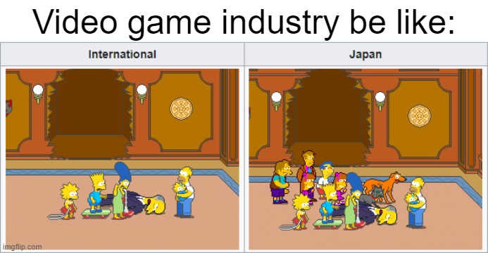 Puyo Puyo anyone? | Video game industry be like: | image tagged in japan,japanese,i'll never forgive the japanese,video games,games | made w/ Imgflip meme maker