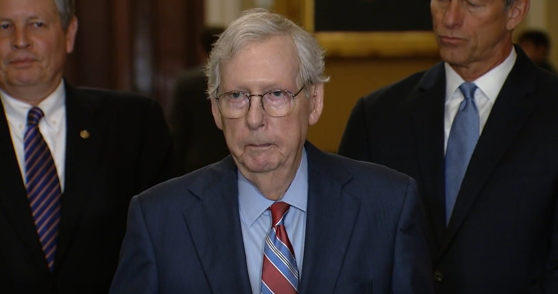 High Quality Mitch McConnell Freezes Up Blank Meme Template