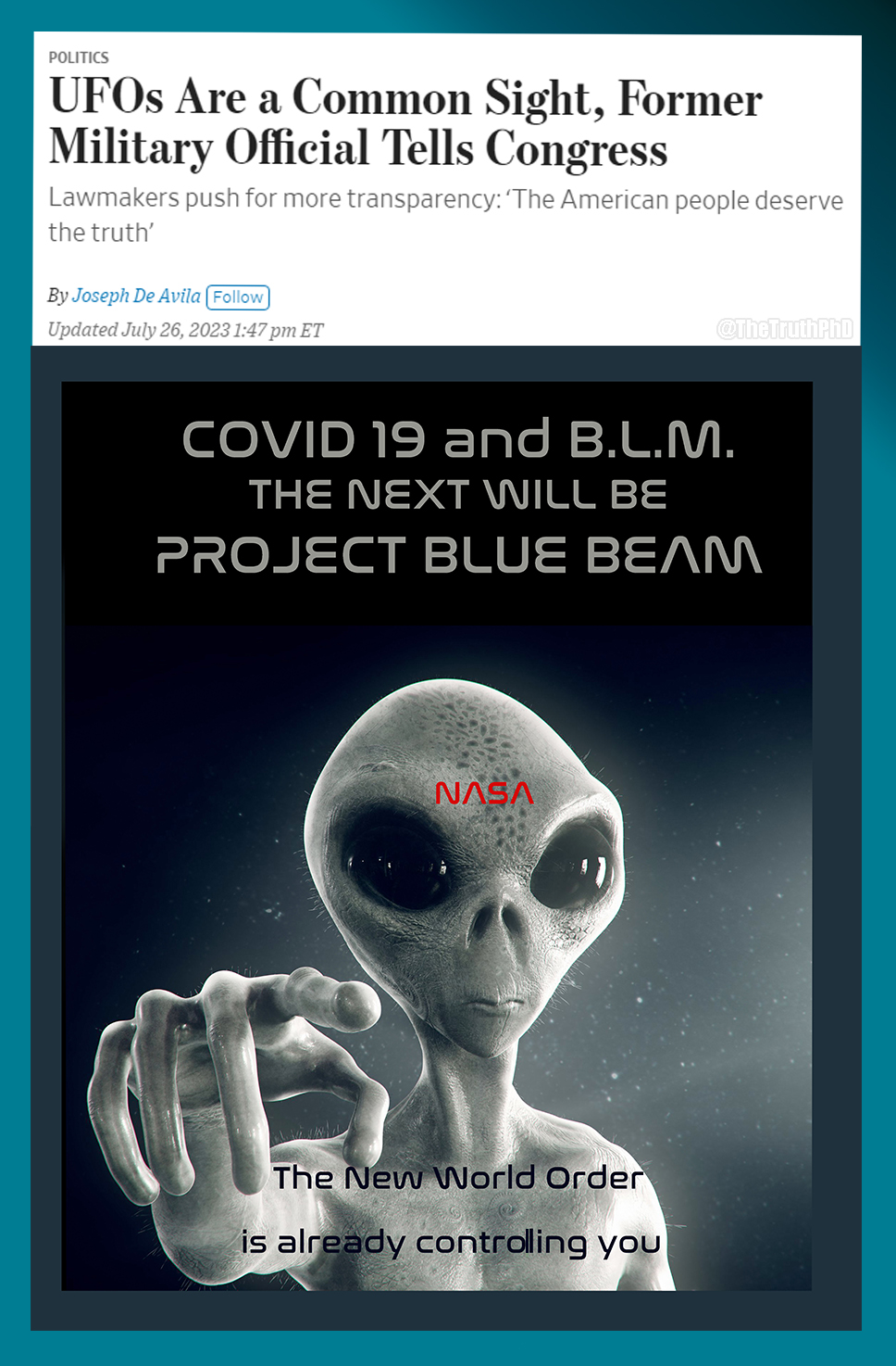 Project Blue Beam Blank Meme Template