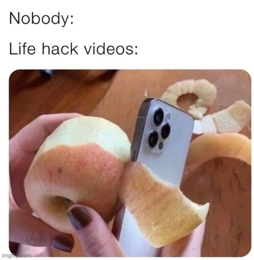 Life hack videos | image tagged in nobody,life hack videos,life hacks,reposts,repost,memes | made w/ Imgflip meme maker