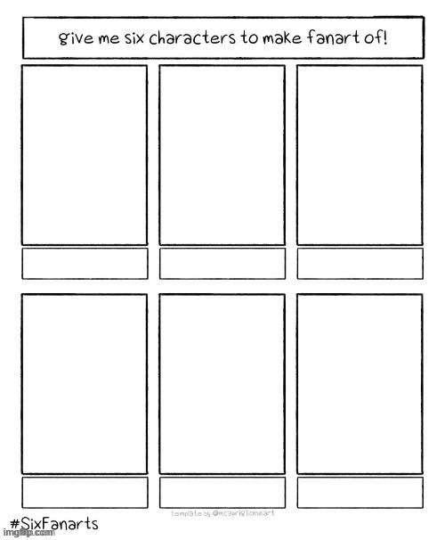 fandom characters only, no OCs this time. (sorry) | made w/ Imgflip meme maker