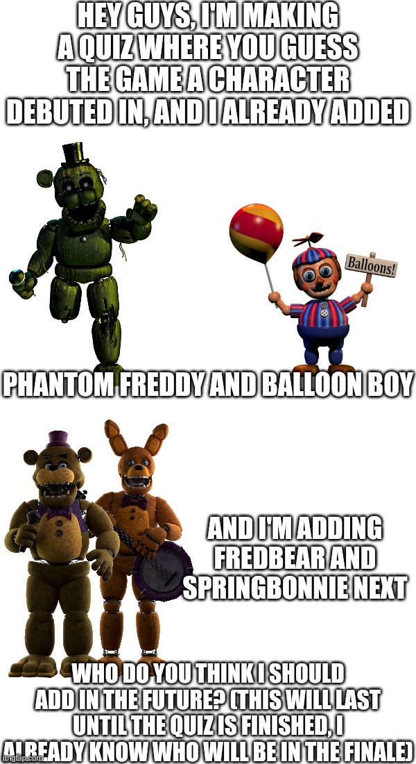 Some FNaF trivia - TriviaCreator