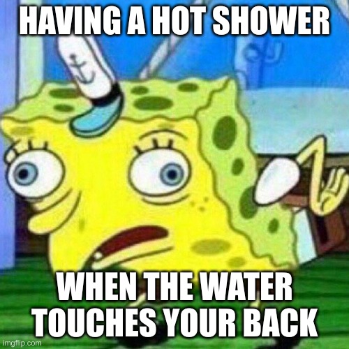 triggerpaul | HAVING A HOT SHOWER; WHEN THE WATER TOUCHES YOUR BACK | image tagged in triggerpaul | made w/ Imgflip meme maker