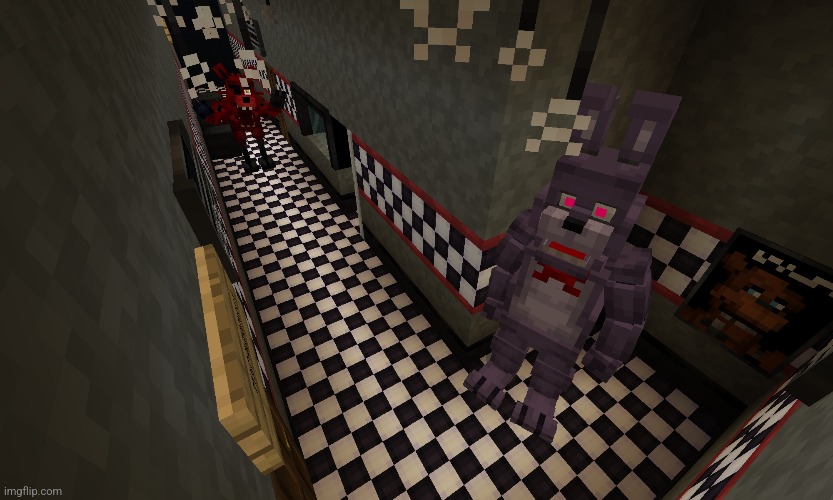 Halway (2) In Minecraft | image tagged in fnaf | made w/ Imgflip meme maker